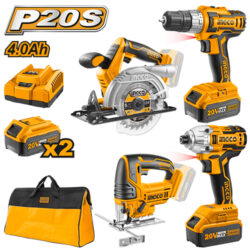 INGCO Lithium-ion cordless 4 Pcs combo kit CKLI2010