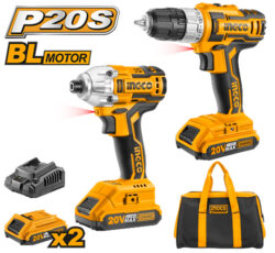 INGCO Lithium-ion cordless 2 pcs combo kit CKLI2008