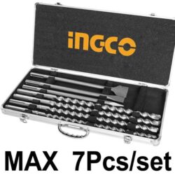 INGCO 7 Pcs SDS max hammer drill bit and chisel set AKD5075