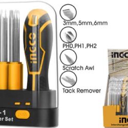 INGCO 9 Pcs interchangeable screwdriver set AKISD0901