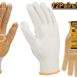 INGCO Knitted&PVC dots gloves HGVK05