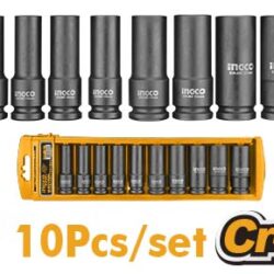INGCO 10 Pcs 1/2" deep impact socket set HKISSD12102L
