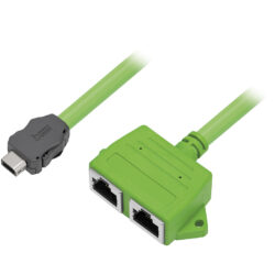 HRS 10P IDC TYPE MALE TO RJ45 8P8C FEMALE 2 CABLE