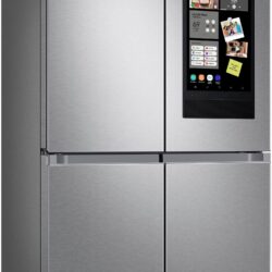 Samsung 23 cu. ft. Smart Counter Depth 4-Door Flex™ refrigerator with Family Hub™ and Beverage Center in Stainless Steel