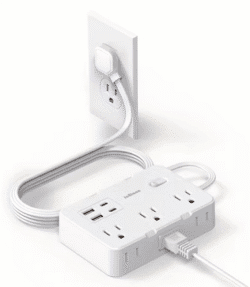 US Plug Power Strip with 6 AC Outlets