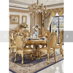 European dining table marble round table