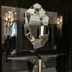 Design irregular retro mirror walls