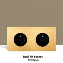 Wall Light Toggle Switch Dual EU FR Socket