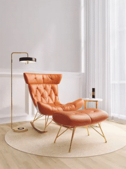 Luxury rocking chair lounge chair adult lazy balcony leisure chair