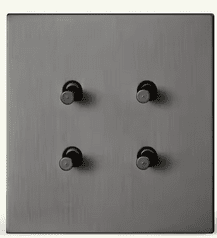Avoir Wall Light Switch Gray Stainless Steel EU UK French Standard Power Socket