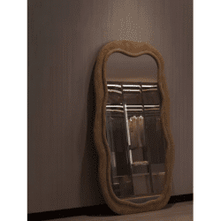 American Light Luxury Style Wave Shape Frame Full-Length Mirror