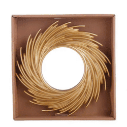 Rattan Innovative Art Decoration Round Makeup Mirror