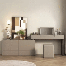 Nordic Vanity Hotel Furniture Luxury Wooden Makeup Stand Bedside Table Dresser
