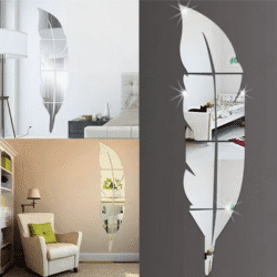 Acrylic Feather Pattern Mirror