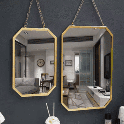 Nordic Style Iron Art Rectangular Wall Mounted Mirror