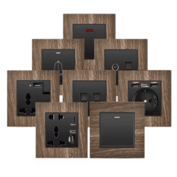 Retro Wood Grain Uk13A Wall Button Light Switch