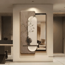 Modern Chinese Push and Pull Full-length Mirror