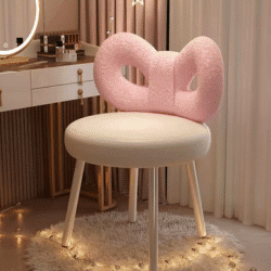 Makeup chair Simple cream style bedroom girl butterfly chair