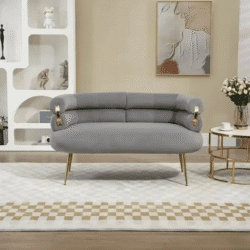 Velvet Small Loveseat Sofa