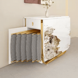 European Nordic White Table Gold