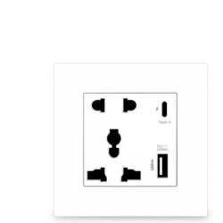 Depoguye International Universal Five-hole USB Wall Socket