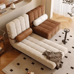 Retro single foldable sofa bed