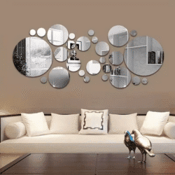 26 PCs 3D Acrylic Mirror Wall Sticker