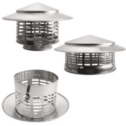 75-200mm Stainles Steel Chimney Cap Exterior Wall Ventilation System