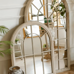 Huohan retro fake window decoration French wall-mounted mirror