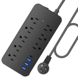 EU Plug Power Strip 3 USB 1 Type-C