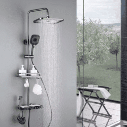 Grey shower set all copper piano intelligent shower set