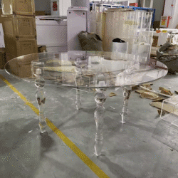 Modern Clear Acrylic Round Coffee Table