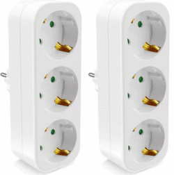 EU Electrical Socket 3 Outlets European Standard Adapter