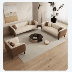 Large Sized Apartment Modern Style Minimalist Living Room Furniture Lazy Sofa