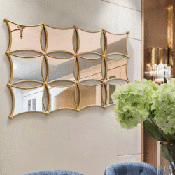 Metal Wall Decoration Living Room Background Nordic Style Wrought Iron Wall Pendant Light Luxury Wall Decoration Mirror