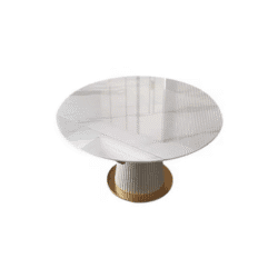 Light luxury bright rock slab dining table