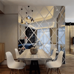 DIY 3D Mirror Wall