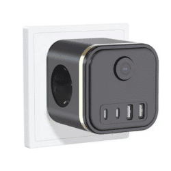European plug wall socket power strip