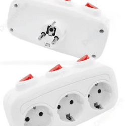 European Extension Socket 1 To 3 Way EU KR FR Plug Adapter