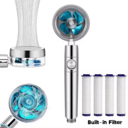 360 Degrees Rotation Turbo Fan Shower Head