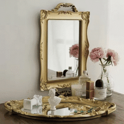 Decorative Tray golden Mirror