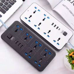 UK EU US Plug Power Strip Multicontact Socket