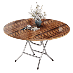 Foldable round table dining table
