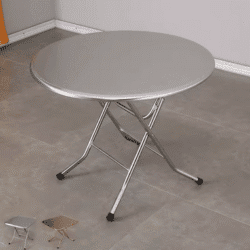 Double-layer stainless steel folding table