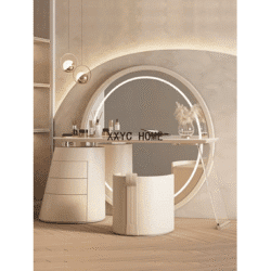 Modern and simple master bedroom, advanced makeup table