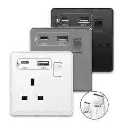 18W Type-C Plug Quick Charging Uk 13A Usb Wall Socket