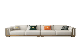 Italian light luxury leather sofa