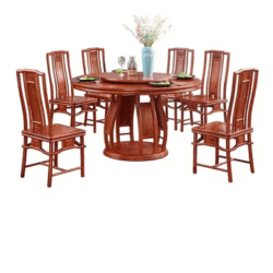 New Chinese Style Rosewood Pterocarpus Erinaceus Poir. round Table Rosewood Dining Table