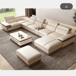 MINGDIBAO Premium Italian Genuine Leather Sofa Set