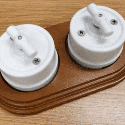 EU Ceramic Rotary Switch Wall Lamp Smart Light Knob Switch
